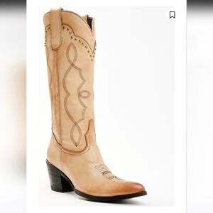Idyllwind Beige Embroidered Heeled Boots